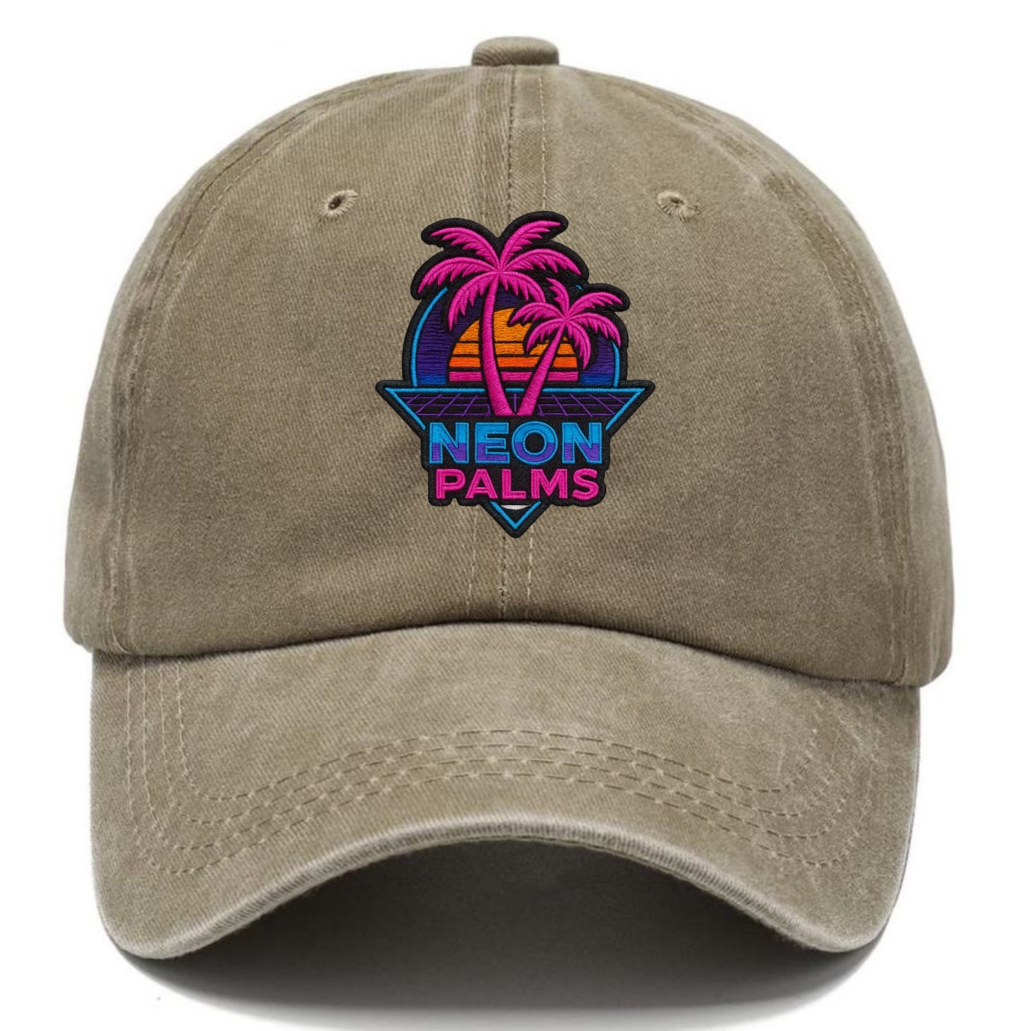 Neon Palms - Classic Cap - Warm Sand(Khaki)