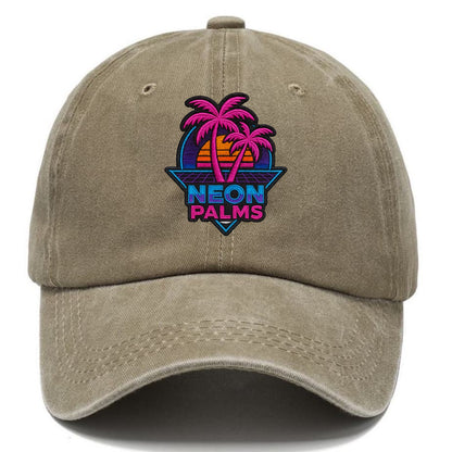 Neon Palms - Classic Cap - Warm Sand(Khaki)