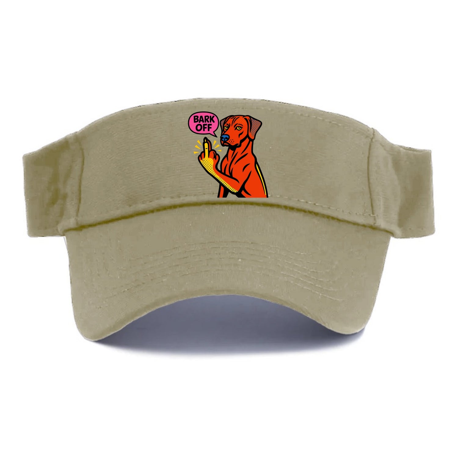 Rhodesian Ridgeback with distinctive ridge on back, athletic muscular paw up - Visor - Warm Sand(Khaki)