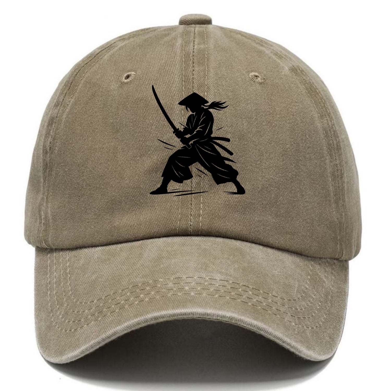 Samurai in battle-ready stance - Classic Cap - Warm Sand(Khaki)
