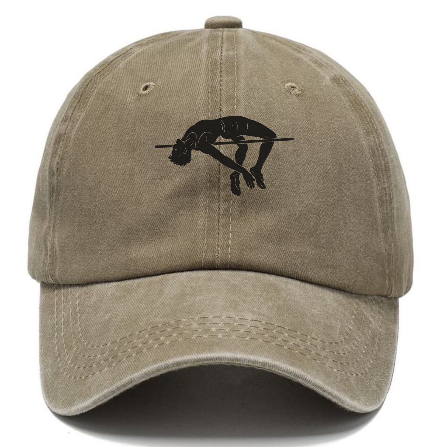 High jumper arching over bar - Classic Cap - Warm Sand(Khaki)