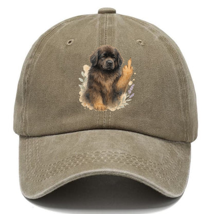 Newfoundland fluffy bear-like with webbed paws, massive gentle paw up - Classic Cap - Warm Sand(Khaki)