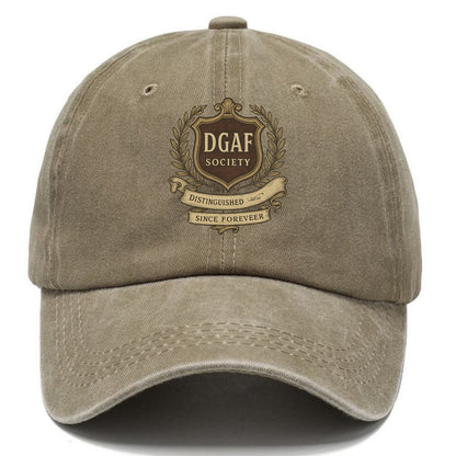 Official membership card design - "DGAF Society - Distinguished Members Since - Classic Cap - Warm Sand(Khaki)