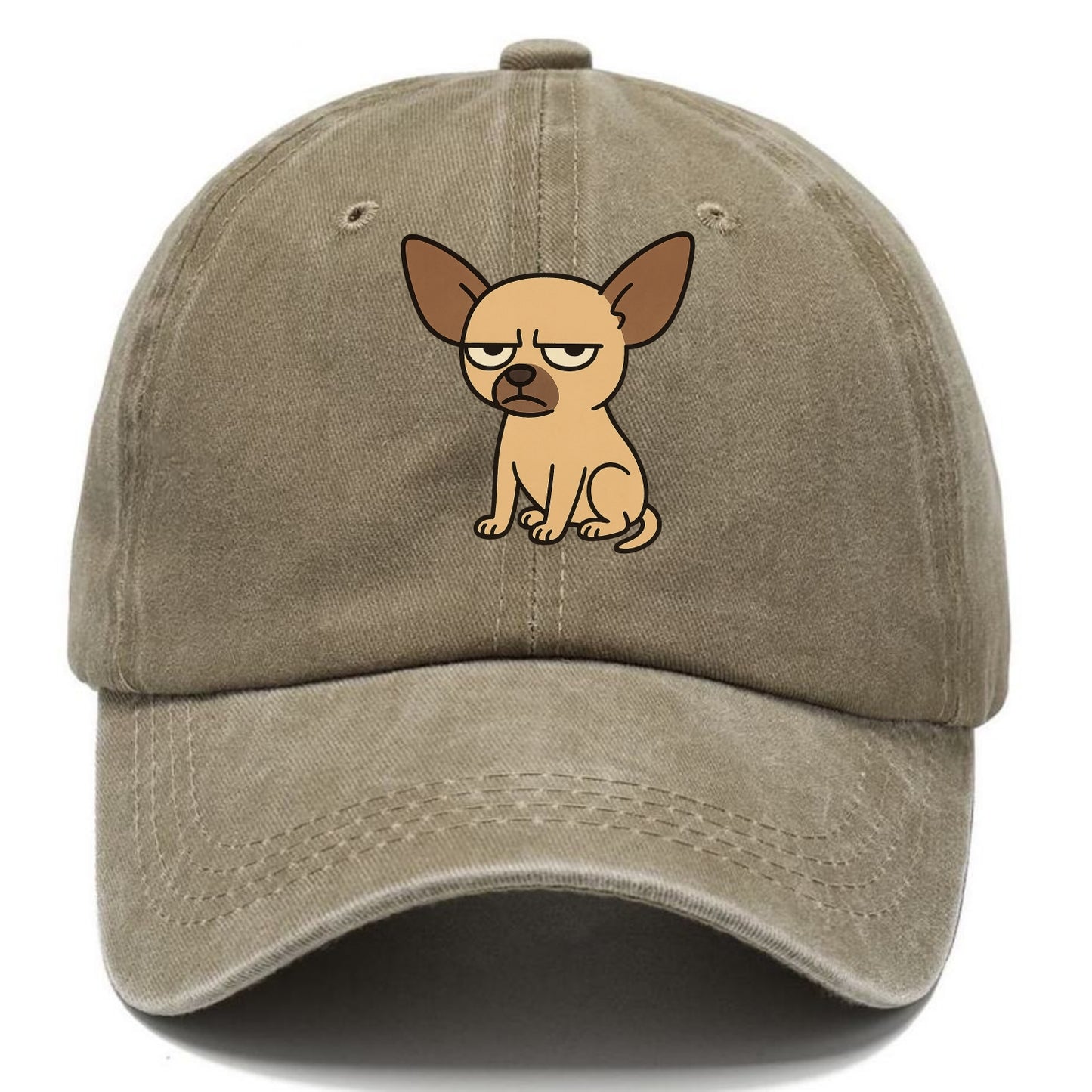 The Chihuahua Judging Silently - Classic Cap - Warm Sand(Khaki)