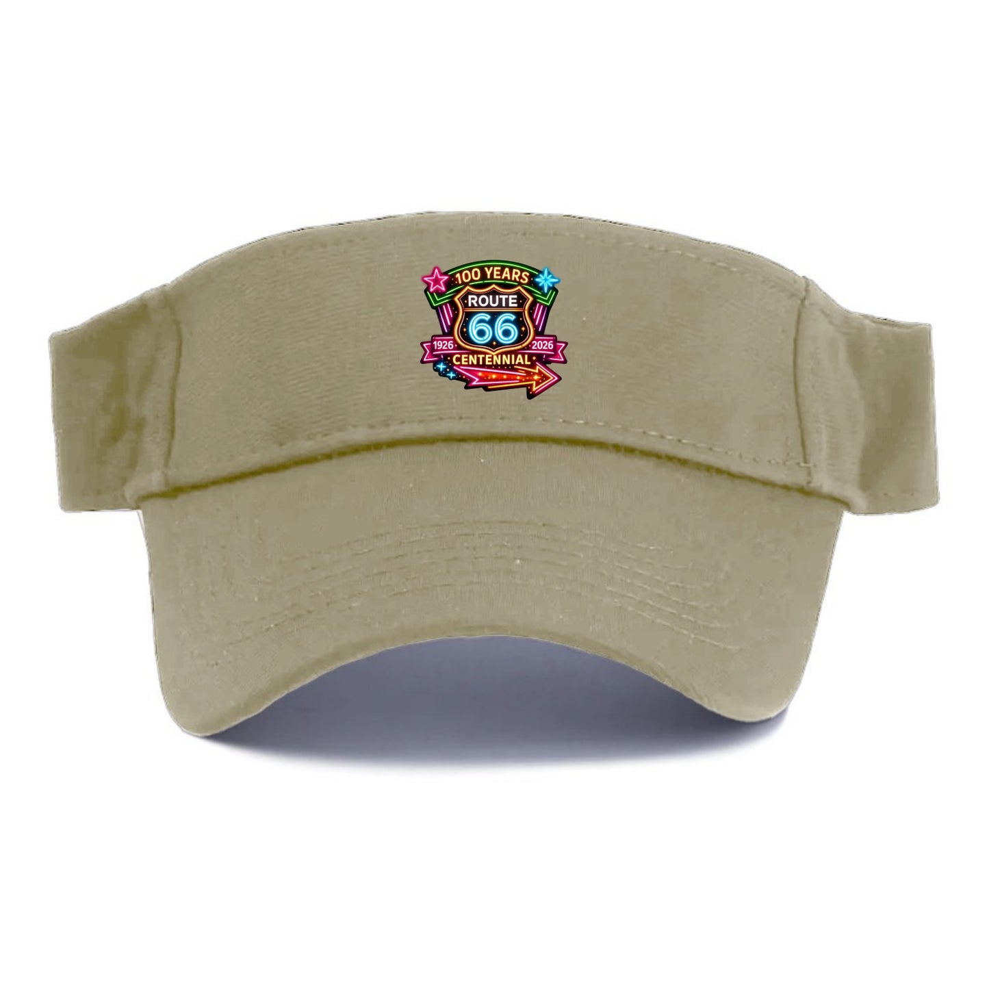 CENTENNIAL BADGE | 100 Years celebration emblem | 1926-2026 dates | Anniversary crest | - Visor - Warm Sand(Khaki)