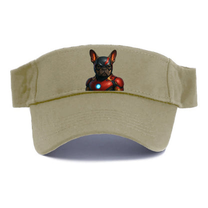 French Bulldog Iron Man  - Visor - Warm Sand(Khaki)