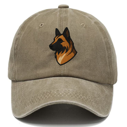 Belgian Tervuren - Fawn with black overlay embroidered design - Classic Cap - Warm Sand(Khaki)