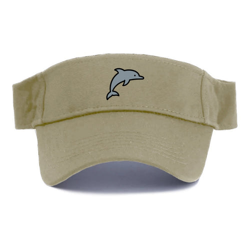 Bottlenose Dolphin - Gray jumping pose flat side profile - Visor