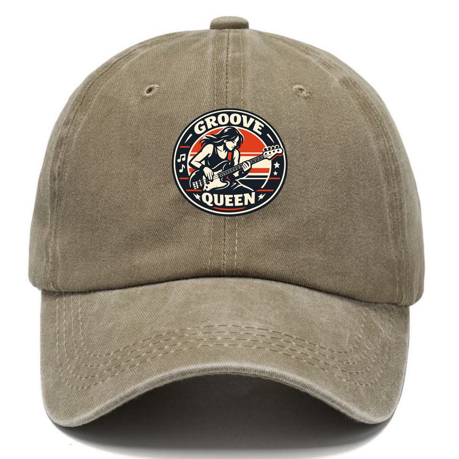 Groove Queen Emblem - Classic Cap - Warm Sand(Khaki)