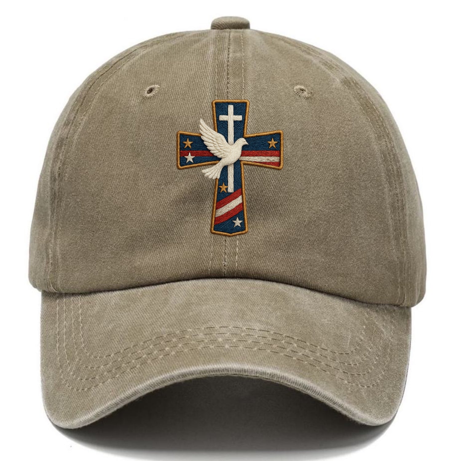 Dove and Cross  - Classic Cap - Warm Sand(Khaki)