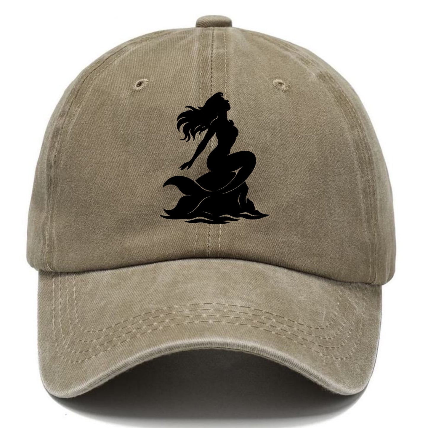 Mermaid on ocean rock - Classic Cap - Warm Sand(Khaki)
