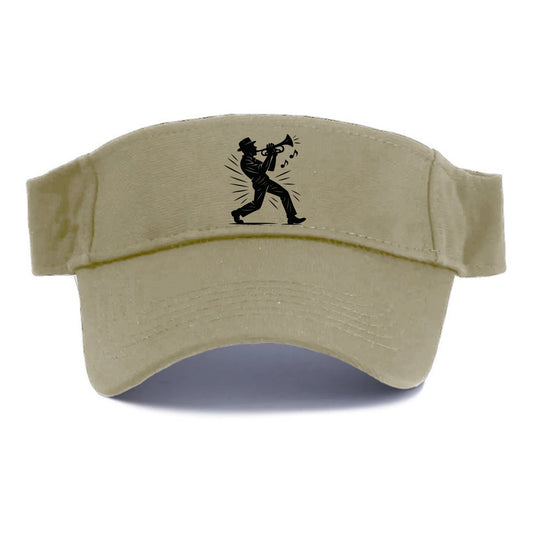 New Orleans jazz musician street corner - Visor - Warm Sand(Khaki)
