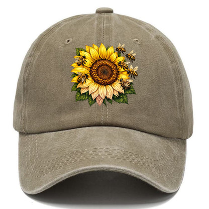 Vintage Sunflower - Classic Cap - Warm Sand(Khaki)