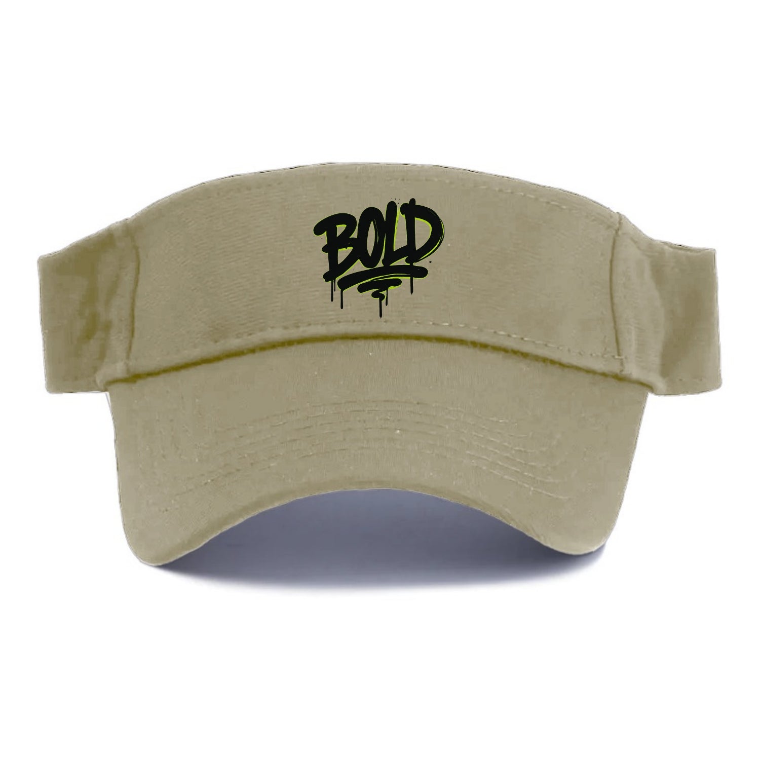 Bold typography design - "BOLD" - courageous, standing out - Visor - Warm Sand(Khaki)