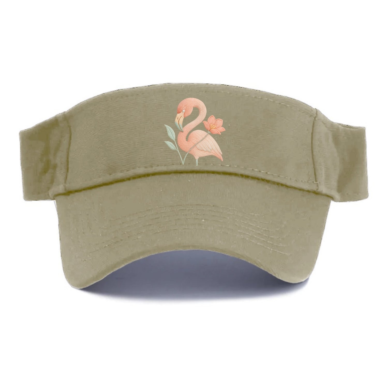 Peach Flamingo - Visor - Warm Sand(Khaki)