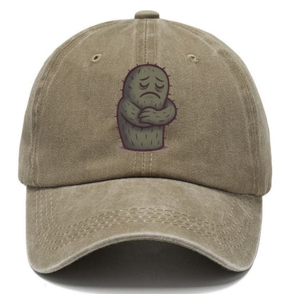 SINGLE IS VALID | Content cactus hugging itself - Classic Cap - Warm Sand(Khaki)