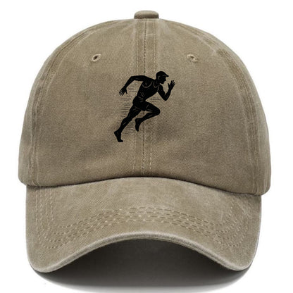 Runner in full stride sprinting - Classic Cap - Warm Sand(Khaki)