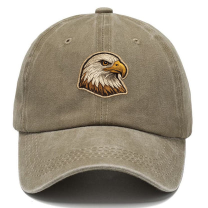 EAGLE HEAD PROFILE - majestic bald eagle in brown, white and gold , American pride - Classic Cap - Warm Sand(Khaki)