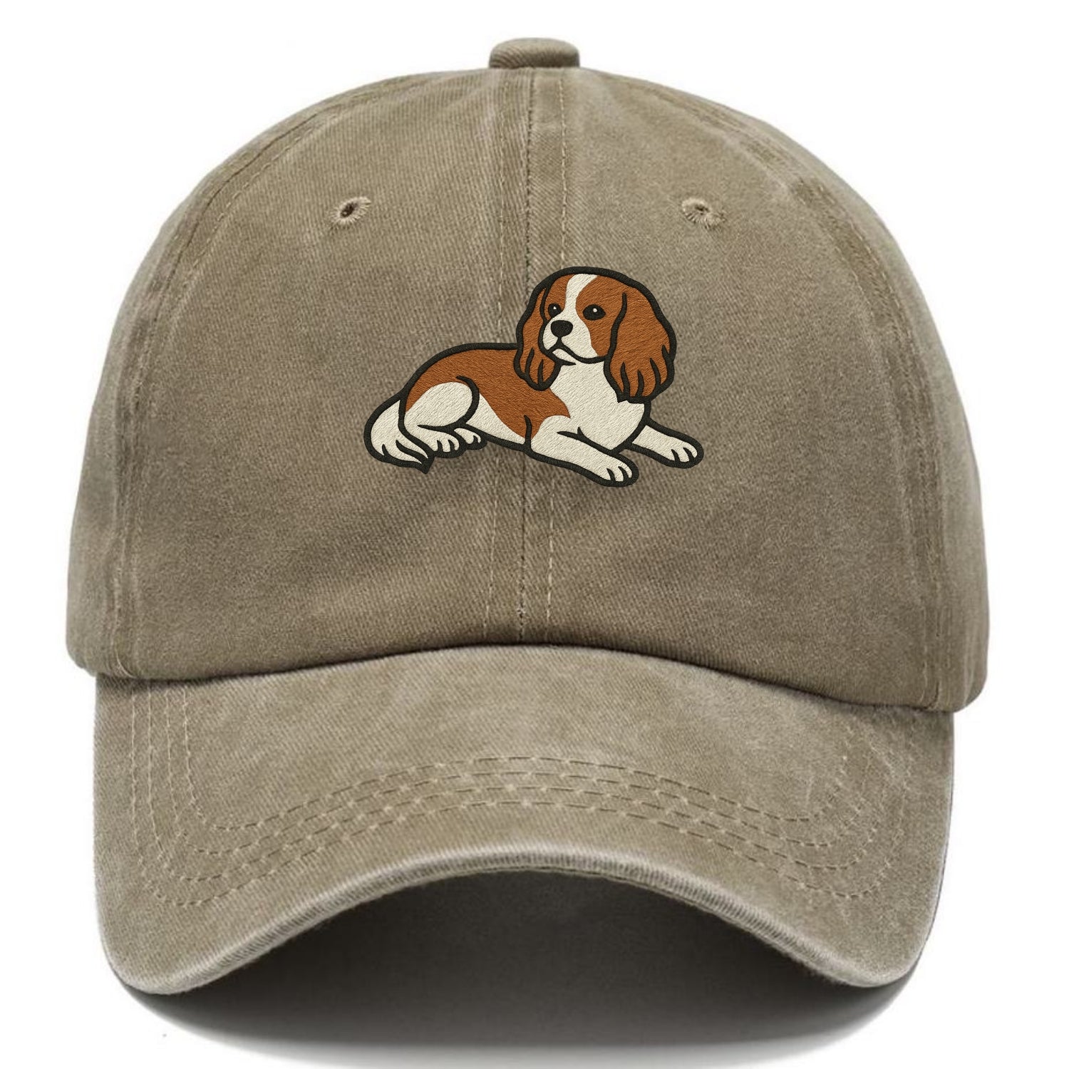 Cavalier King Charles Spaniel - Blenheim Classic Cap - Warm Sand(Khaki)