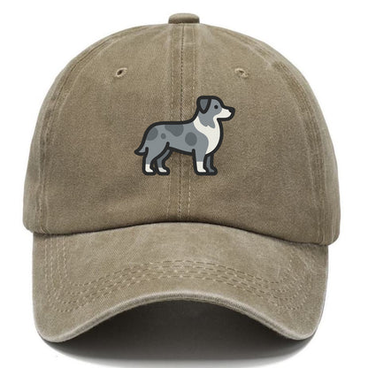 Australian Shepherd - Blue merle flat side profile - Classic Cap - Warm Sand(Khaki)