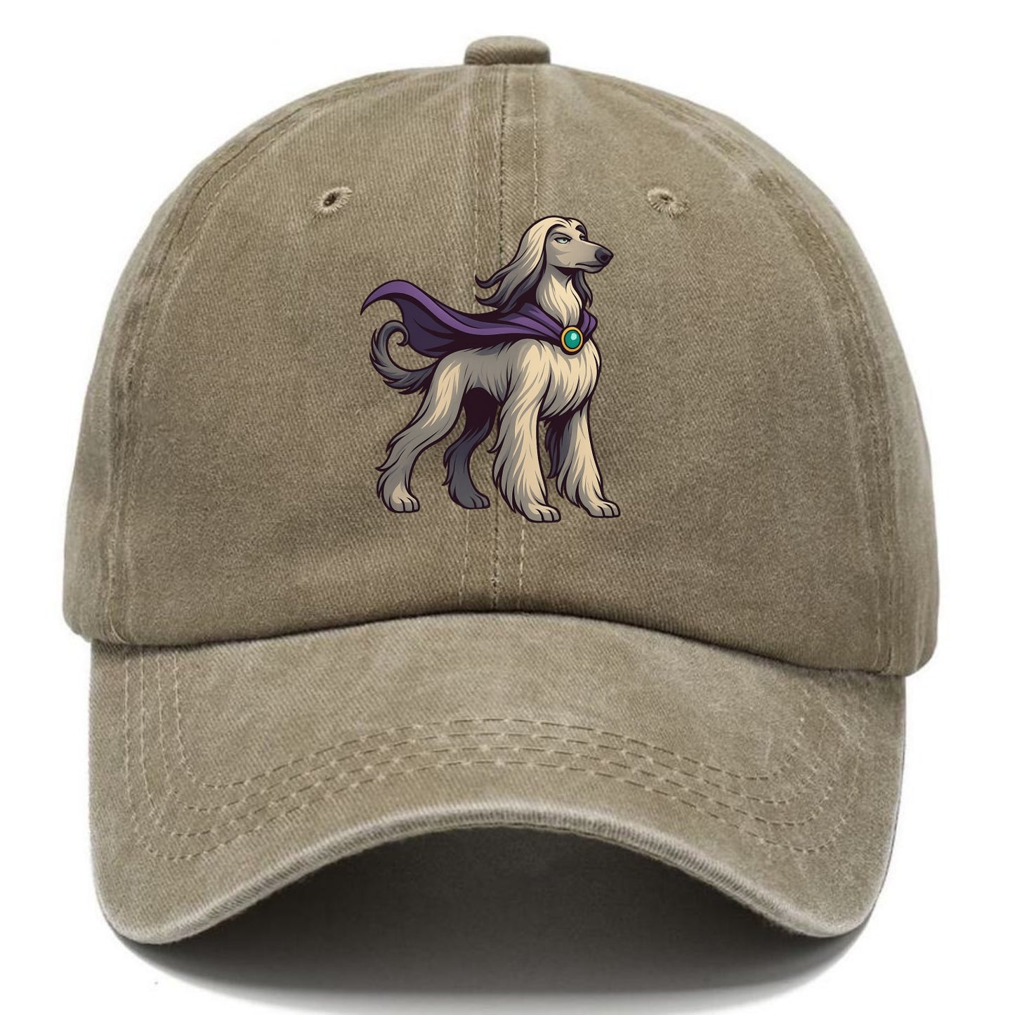 Afghan Hound Mystic Hero  - Classic Cap - Warm Sand(Khaki)