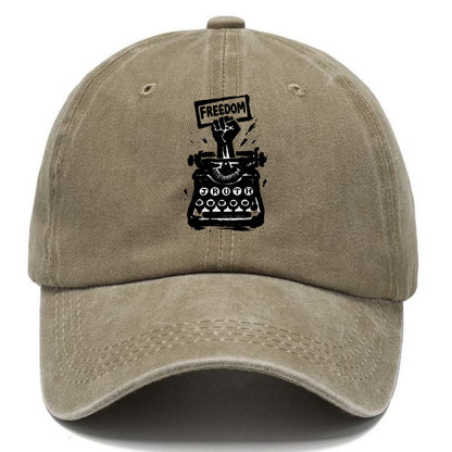 Typewriter keys - journalism and truth ink art - Classic Cap - Warm Sand(Khaki)