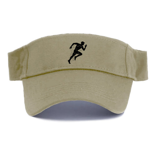 Runner in full stride sprinting - Visor