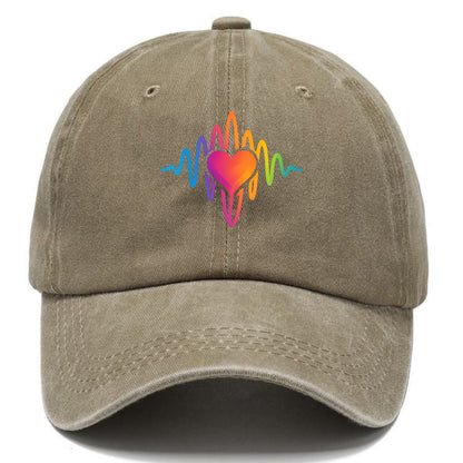 Love Frequency - Sound waves in rainbow Classic Cap - Warm Sand(Khaki)
