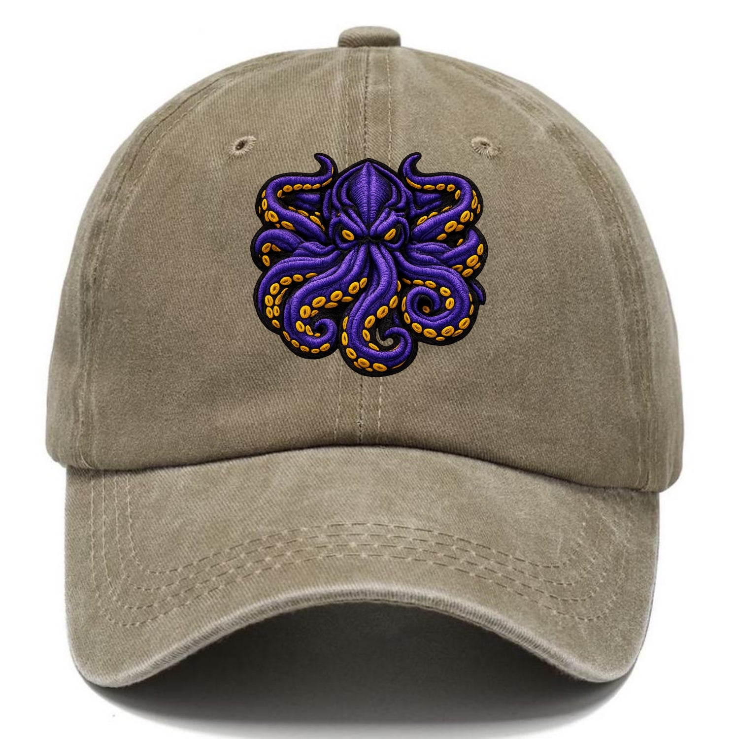 KRAKEN TENTACLES - sea monster in purple and black , deep sea - Classic Cap - Warm Sand(Khaki)