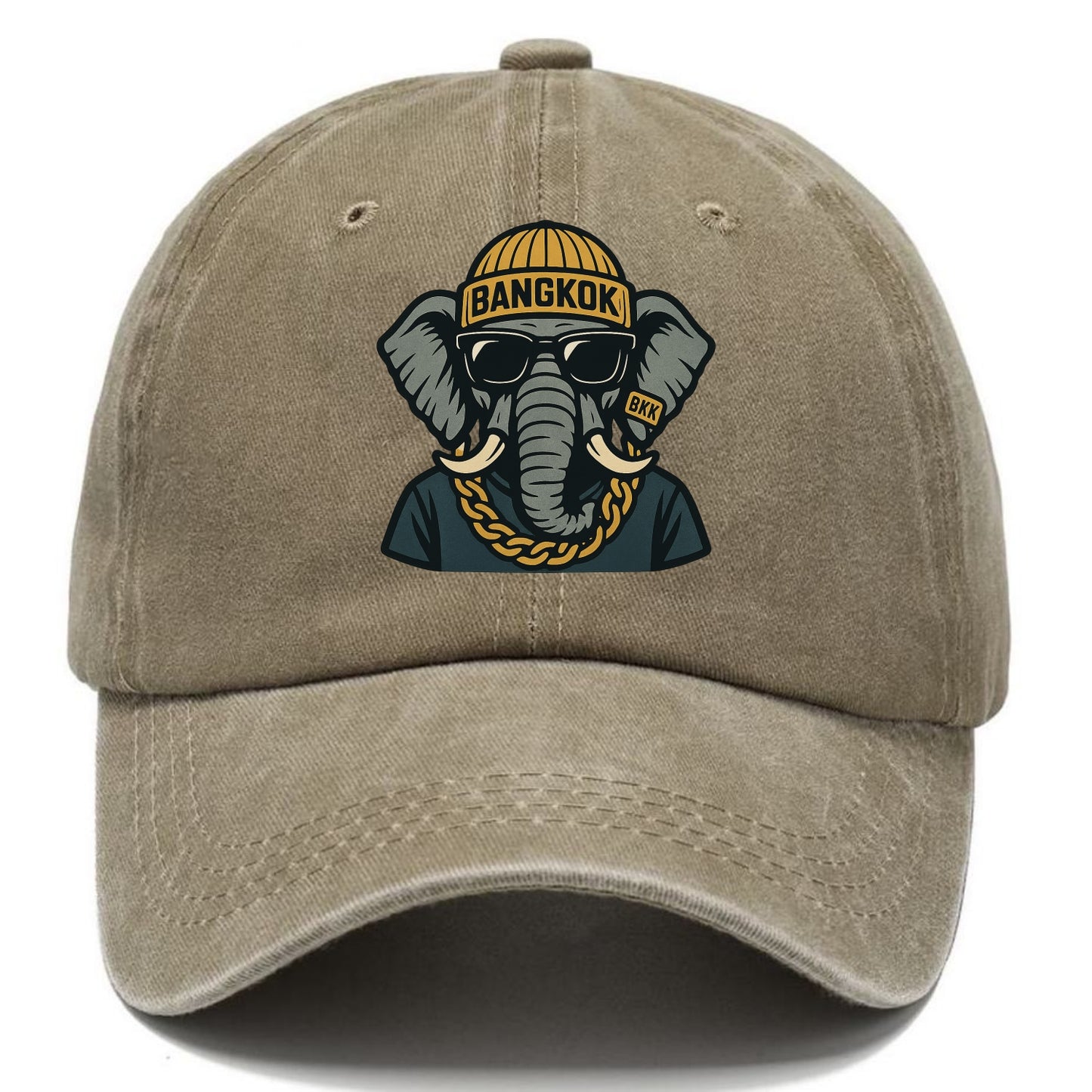 Bangkok Elephant - Classic Cap - Warm Sand(Khaki)