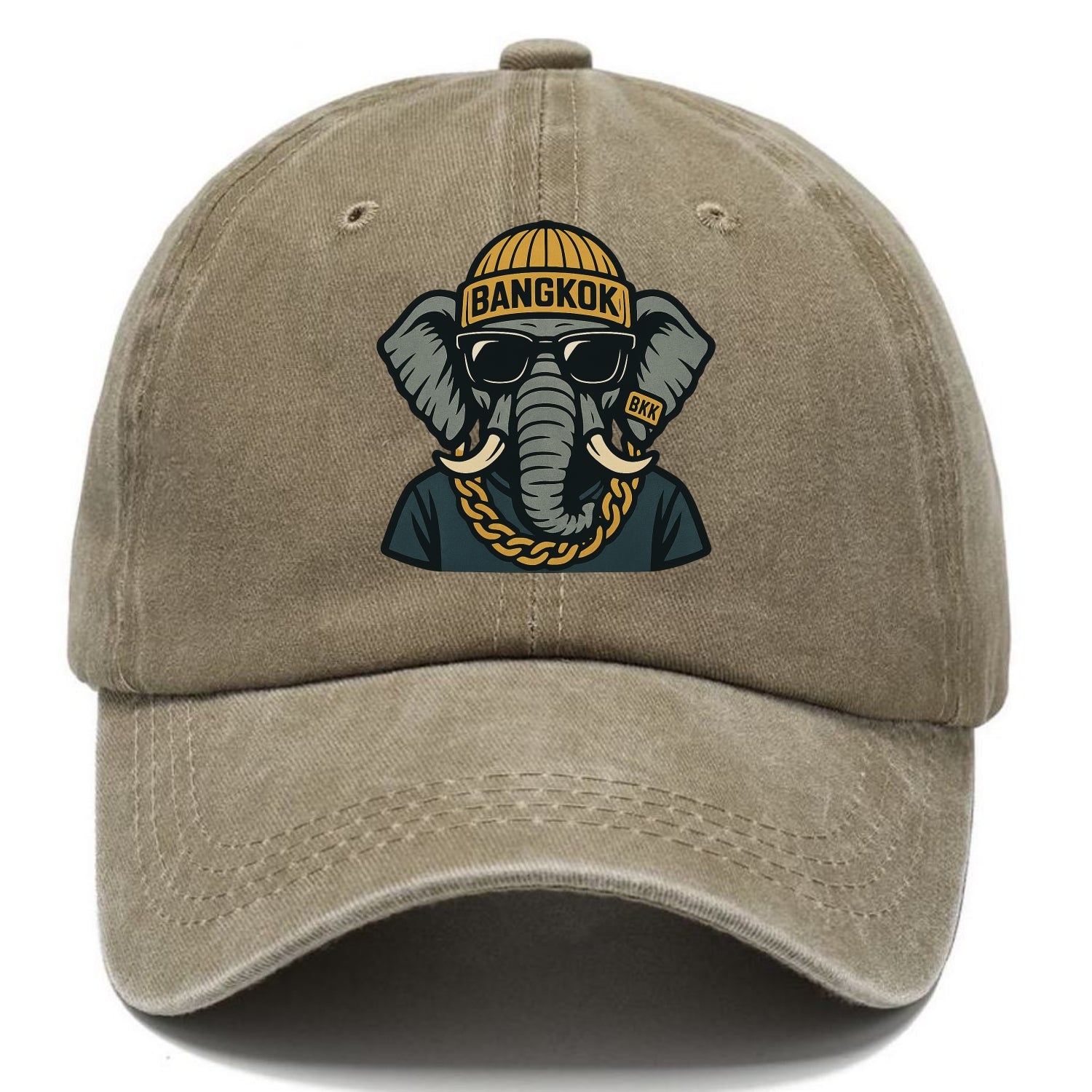 Bangkok Elephant - Classic Cap - Warm Sand(Khaki)