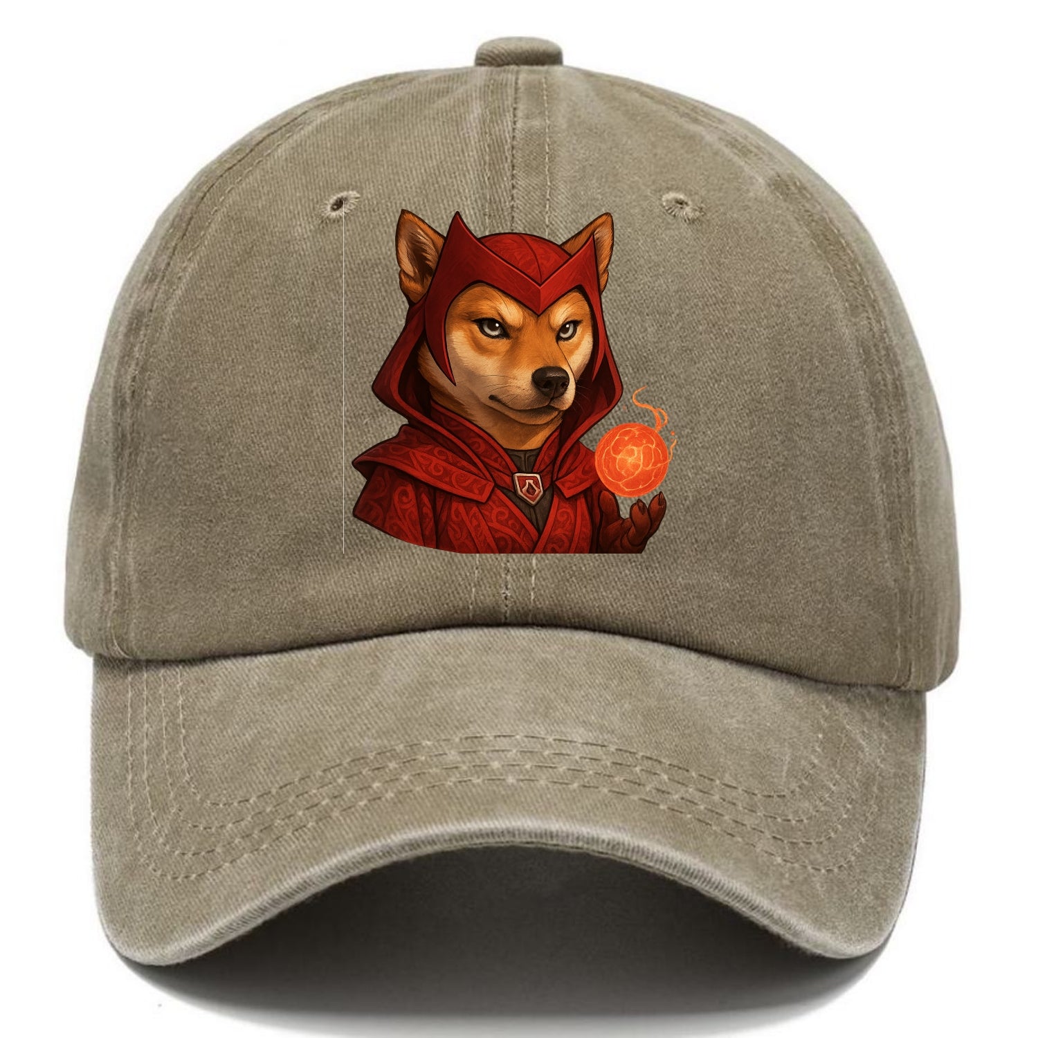 Shiba Inu Scarlet Witch  - Classic Cap - Warm Sand(Khaki)