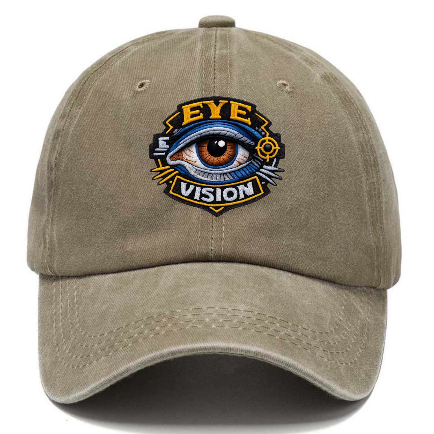 EYE VISION - anatomical eye in blue and brown , optometry - Classic Cap - Warm Sand(Khaki)