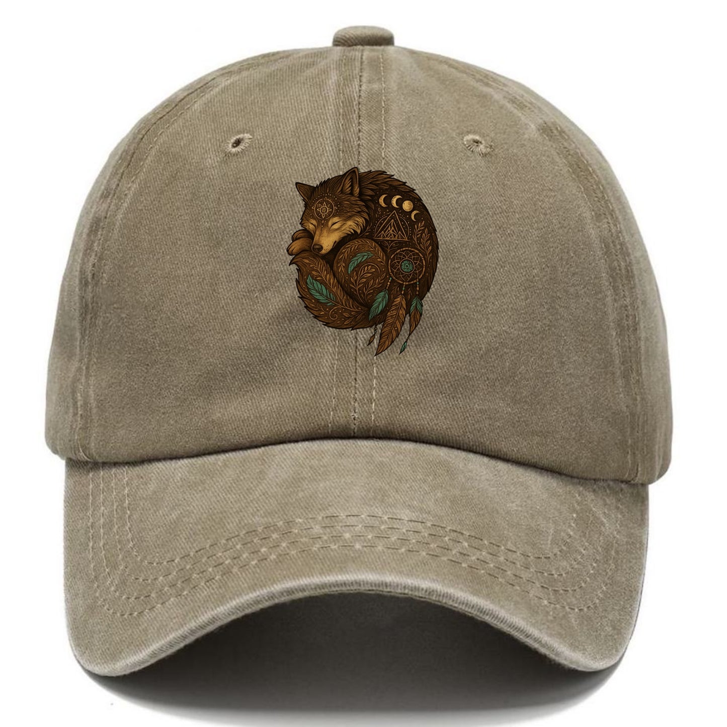 Sleeping Wolf Peace  - Classic Cap - Warm Sand(Khaki)