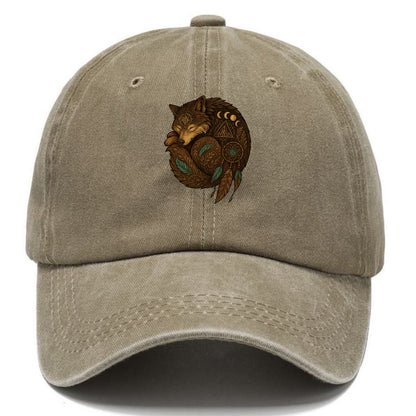 Sleeping Wolf Peace  - Classic Cap - Warm Sand(Khaki)