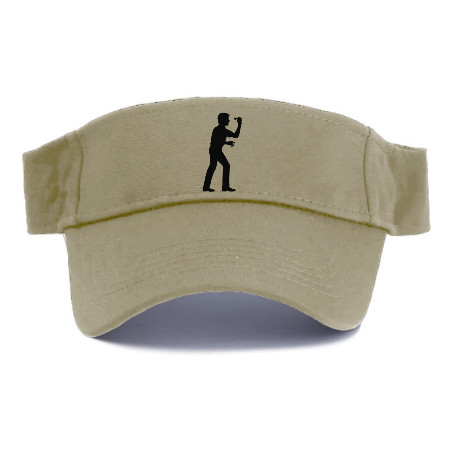 Darts player in throwing stance - Visor - Warm Sand(Khaki)