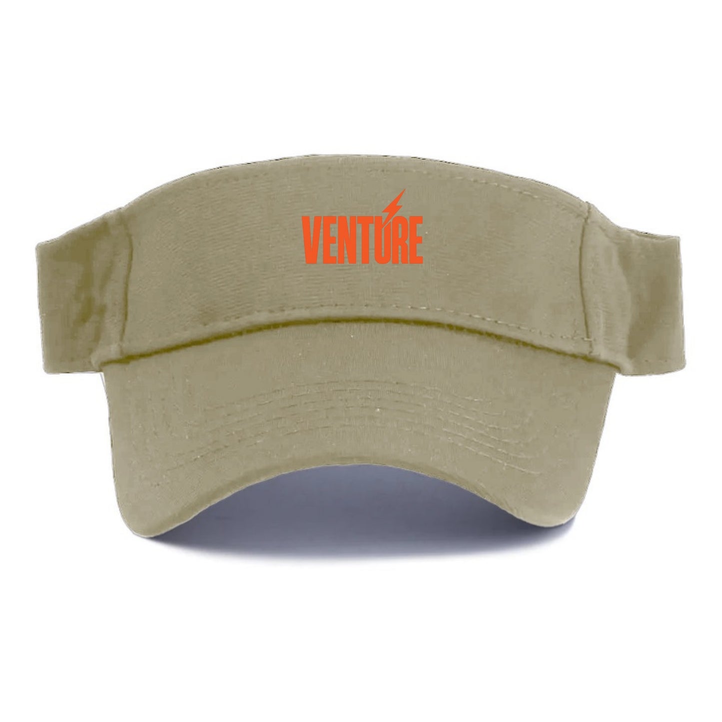 Bold typography design - "VENTURE" - taking risks, bold exploration - Visor - Warm Sand(Khaki)