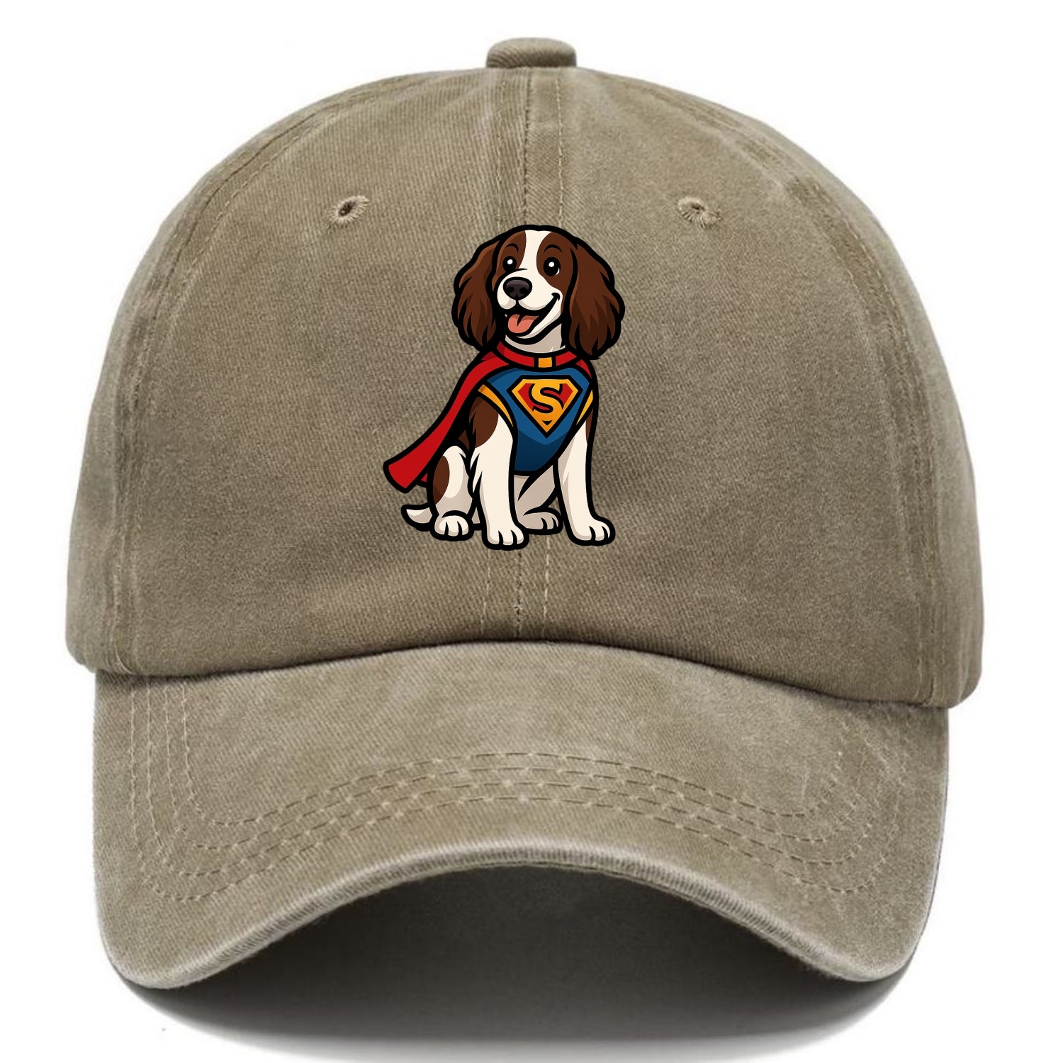 Springer Spaniel Friendly Hero  - Classic Cap - Warm Sand(Khaki)