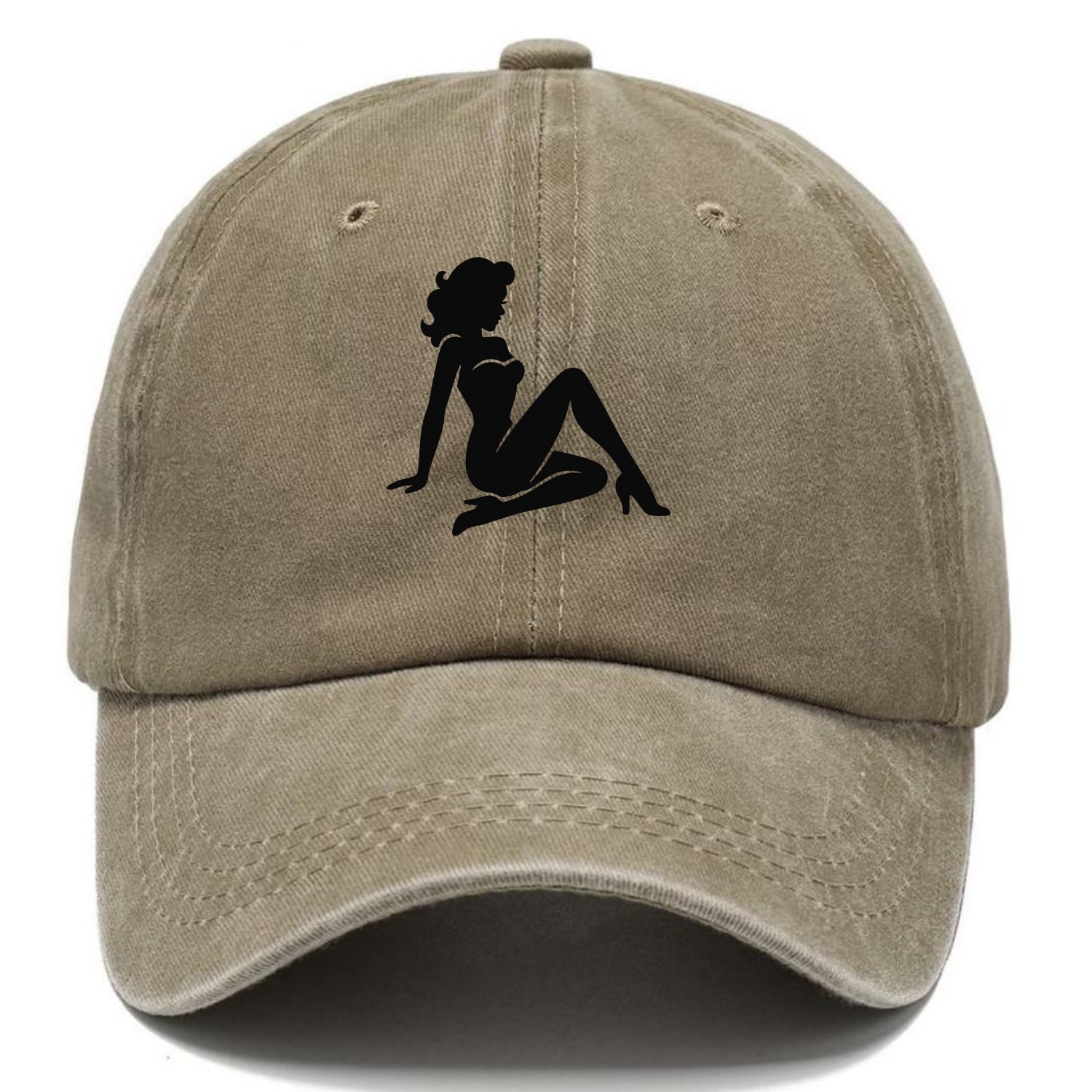 Pin-up girl classic pose - Classic Cap - Warm Sand(Khaki)