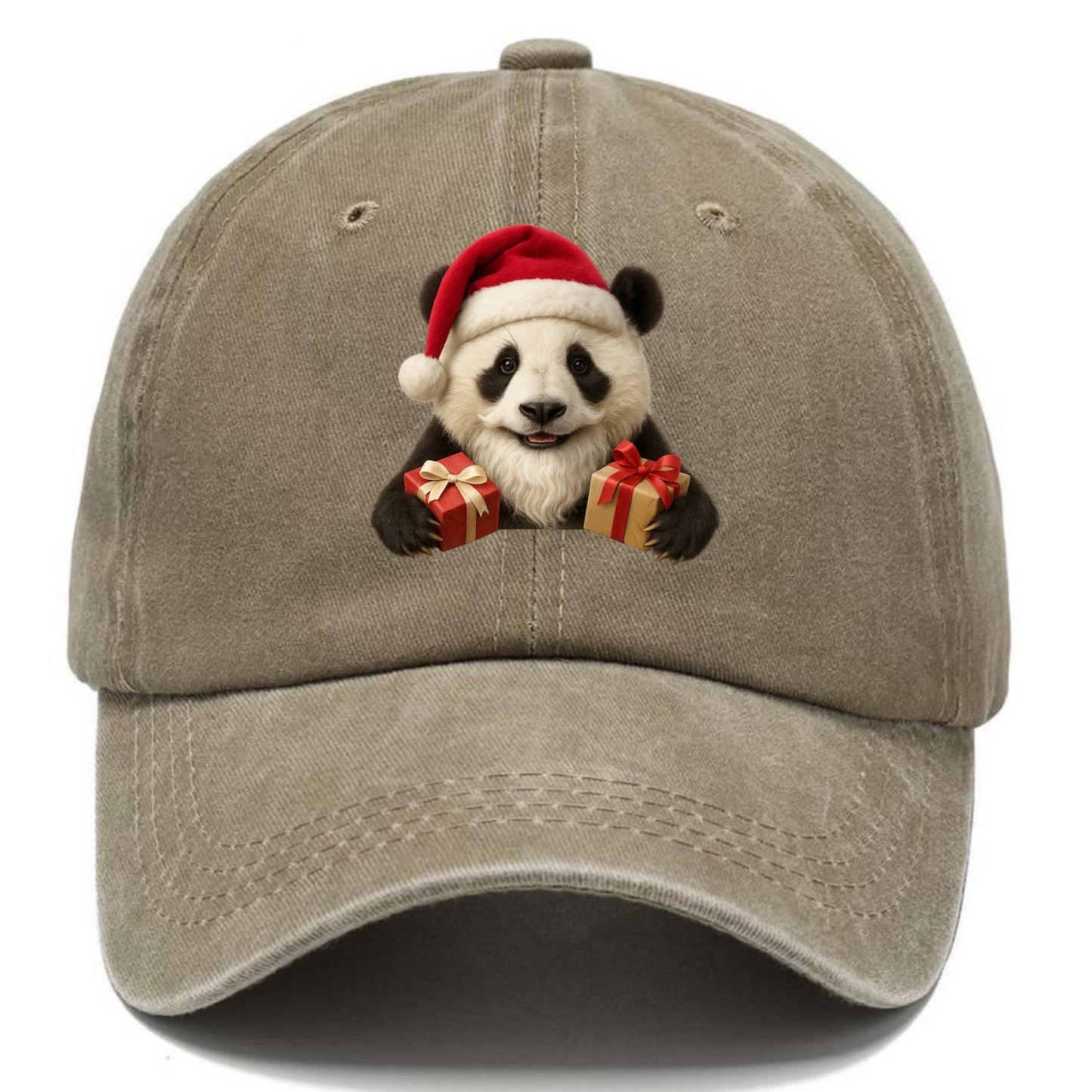 Santa Panda  - Classic Cap - Warm Sand(Khaki)