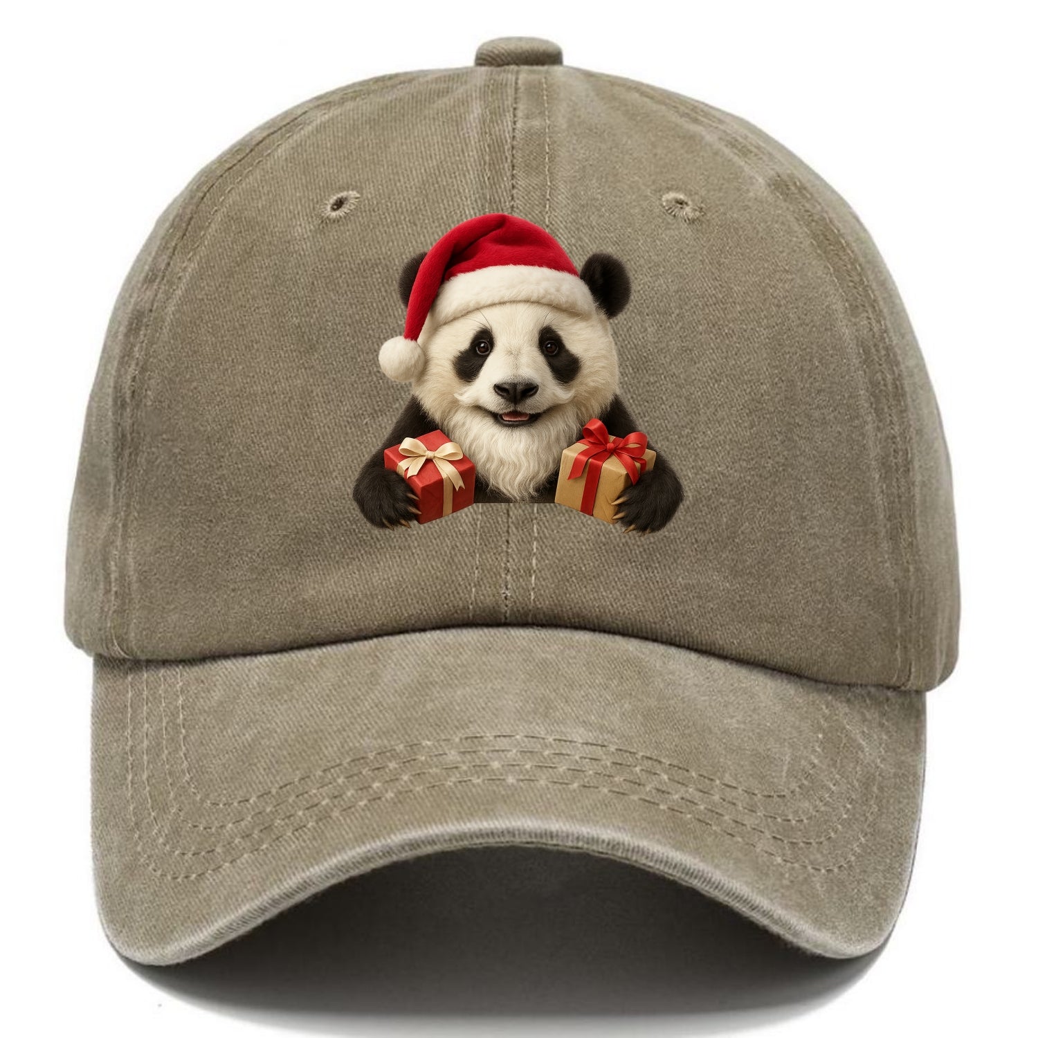 Santa Panda  - Classic Cap - Warm Sand(Khaki)
