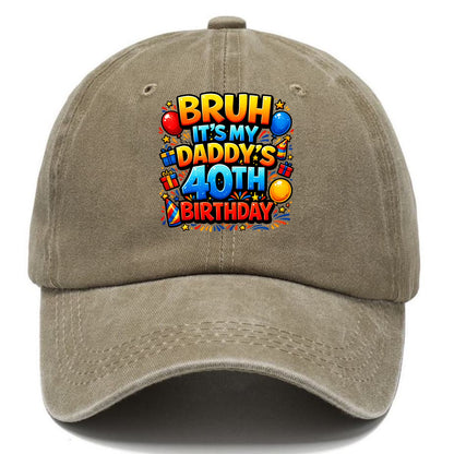 Daddy's 40th Birthday - Classic Cap - Warm Sand(Khaki)