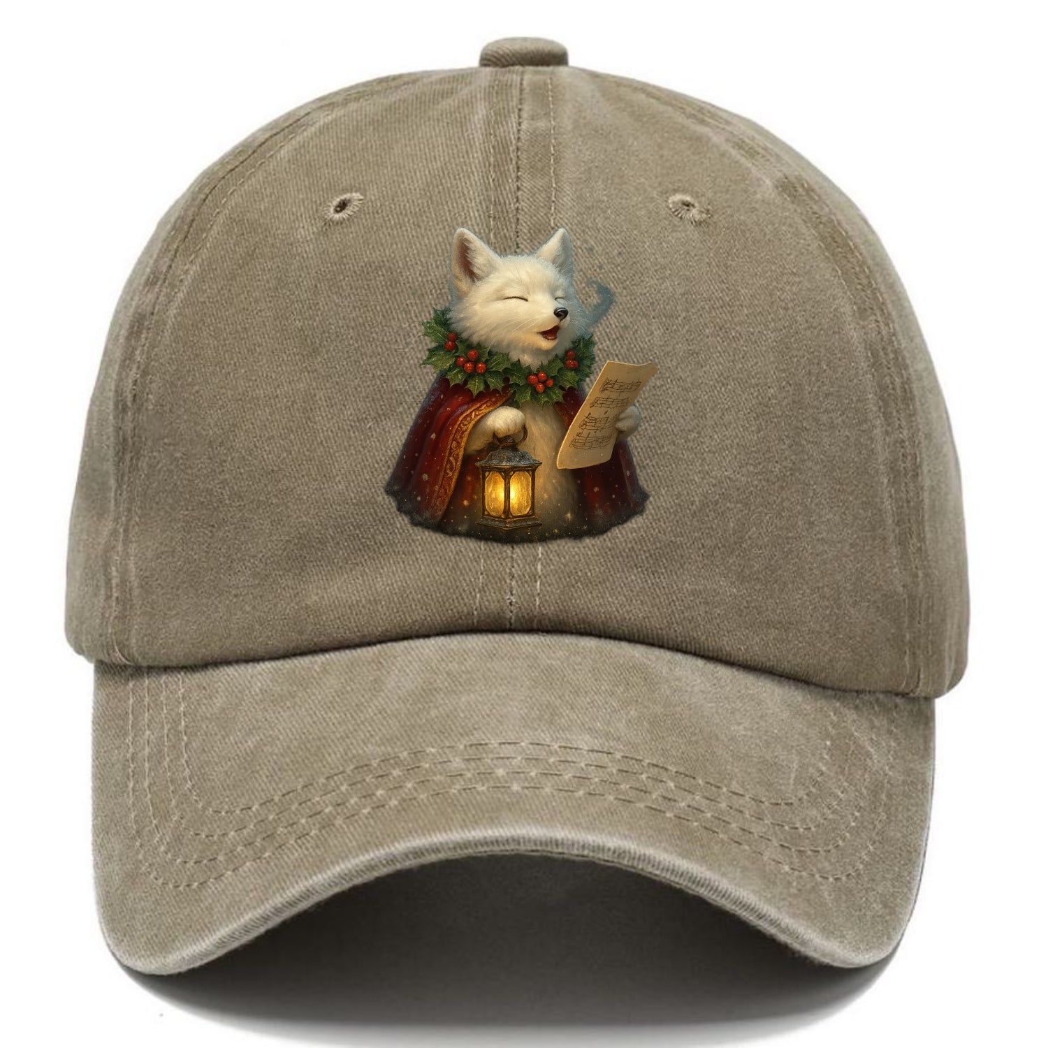 Snowbound Arctic Fox Caroler  - Classic Cap - Warm Sand(Khaki)