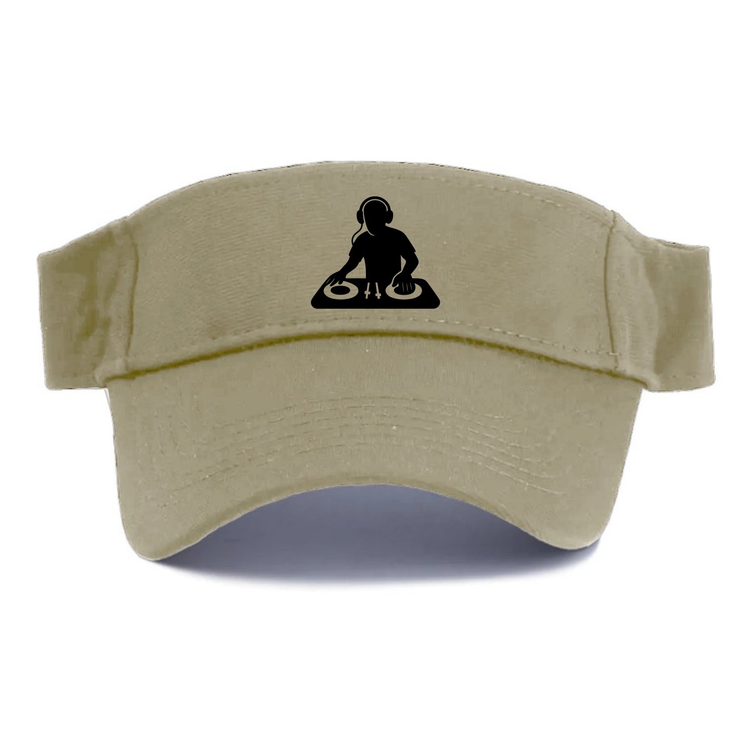 DJ with turntables and headphones - Visor - Warm Sand(Khaki)