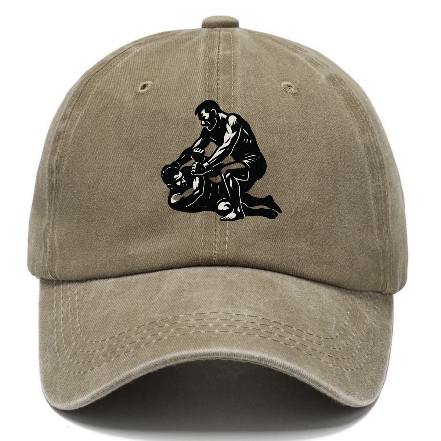 MMA fighter in ground submission hold - Classic Cap - Warm Sand(Khaki)