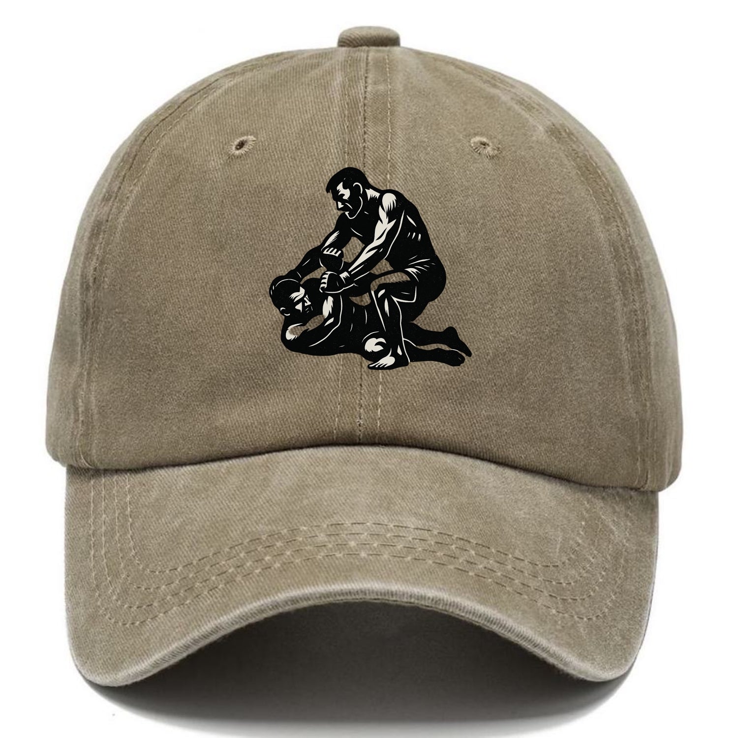 MMA fighter in ground submission hold - Classic Cap - Warm Sand(Khaki)
