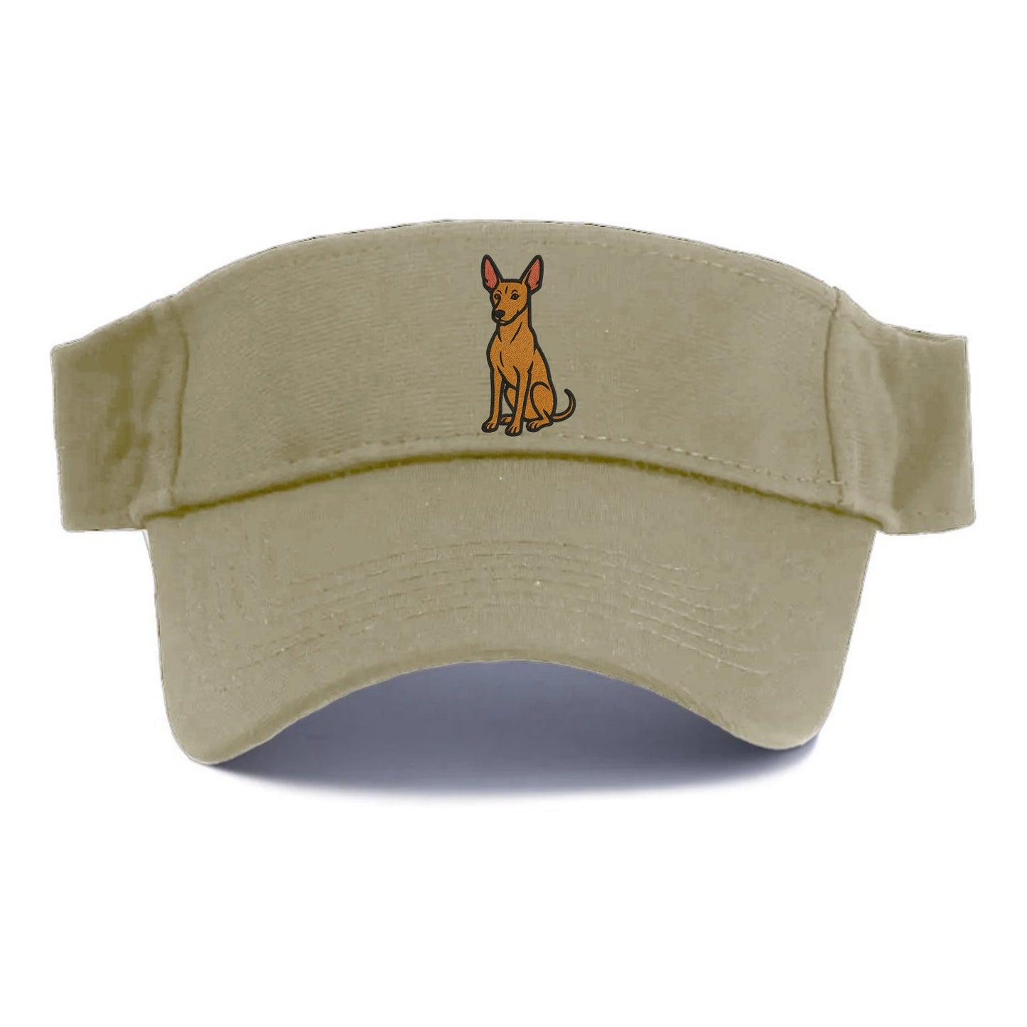 Pharaoh Hound - Tan colored embroidered pose - Visor - Warm Sand(Khaki)