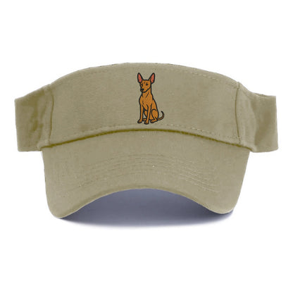 Pharaoh Hound - Tan colored embroidered pose - Visor - Warm Sand(Khaki)