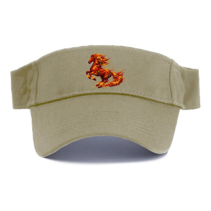 EMBER RISING | Sparks forming into horse shape | Particles of fire | Energy coalescing | - Visor - Warm Sand(Khaki)