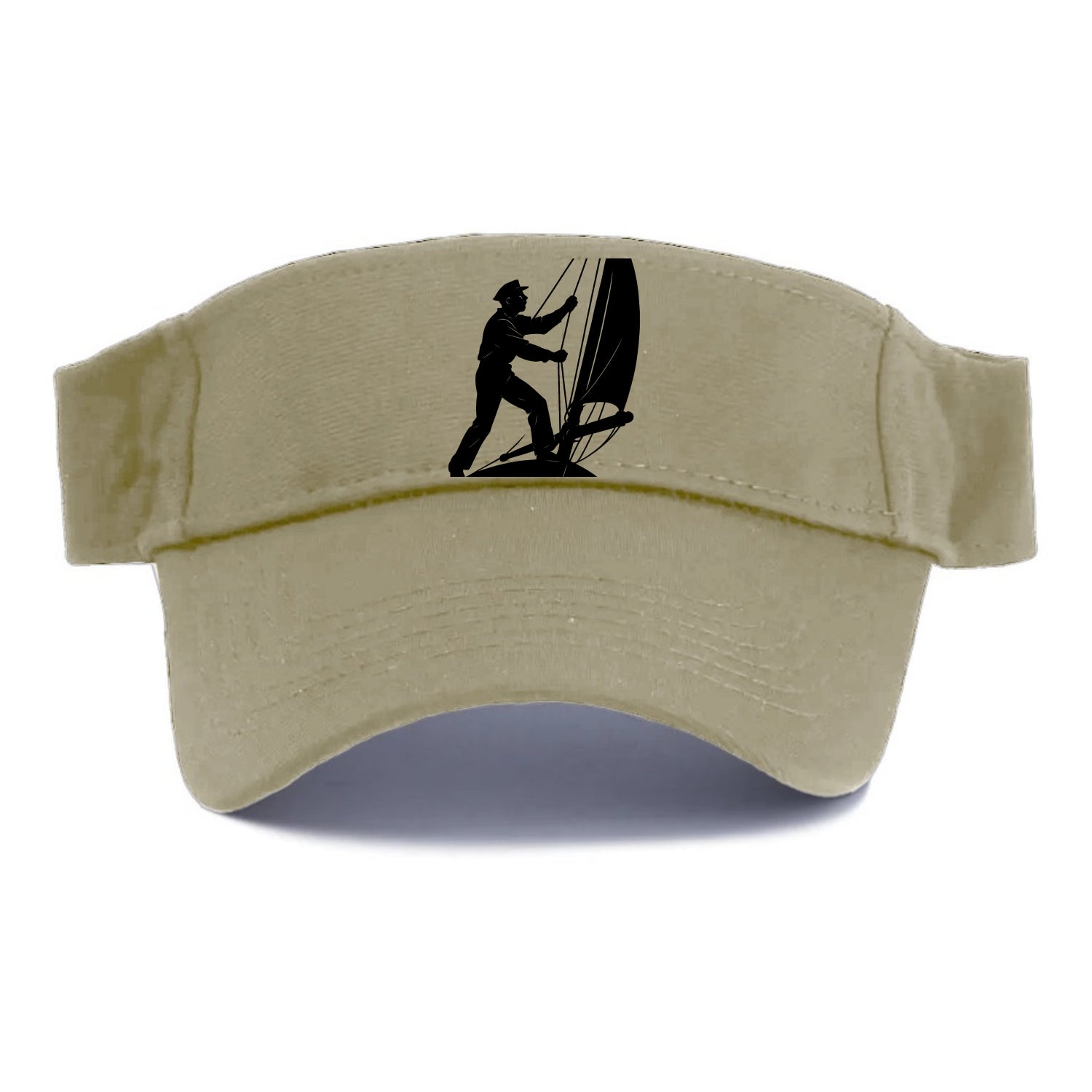 Sailor adjusting the boom on a sailboat - Visor - Warm Sand(Khaki)